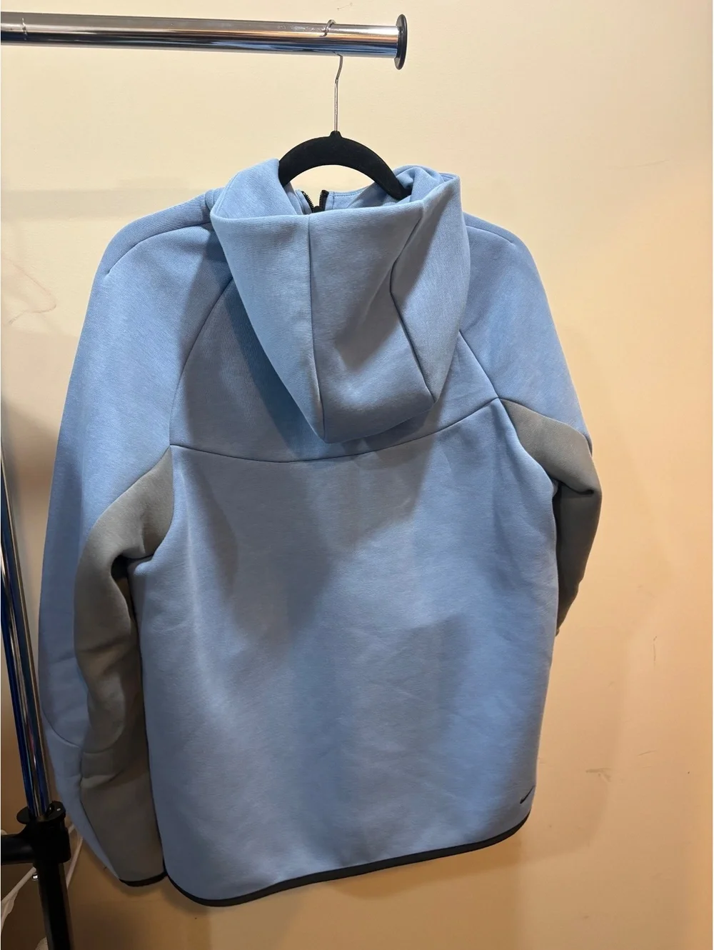 Nike Tech Men's Full-Zip Hoodie Jacket Size M Blue and Gray